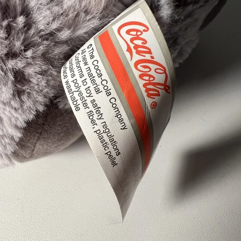 Coca Cola Baby‎ Penguin Plush Christmas Coke ear muffs & scarf gray red